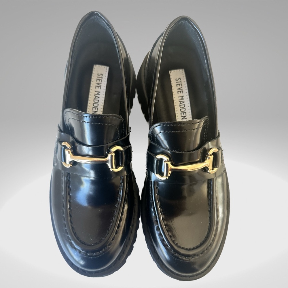 LANDO BLACK LEATHER -REBOOTED - Steve Madden